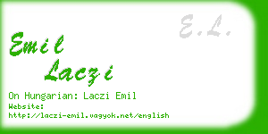 emil laczi business card